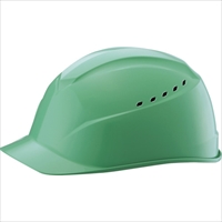 タニザワ　エアライトＳ搭載ヘルメット（アメリカンタイプ・溝付・通気孔付）　帽体色：グリーン