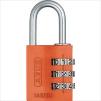 ＡＢＵＳ　ナンバー可変式南京錠　１４５－３０　オレンジ