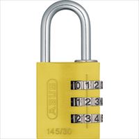 ＡＢＵＳ　ナンバー可変式南京錠　１４５－３０　イエロー