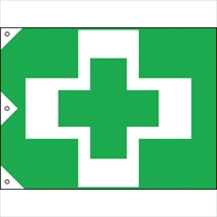 緑十字　安全衛生旗　１３００×１９５０ｍｍ　布製