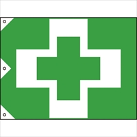 緑十字　安全衛生旗　１０００×１５００ｍｍ　布製