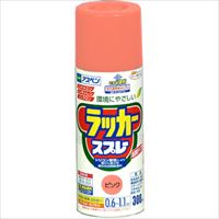 アサヒペン　アスペンラッカースプレー３００ｍｌ　ピンク