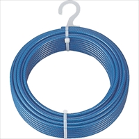 ＴＲＵＳＣＯ　メッキ付ワイヤロープ　ＰＶＣ被覆タイプ　Φ２（３）ｍｍＸ２００ｍ