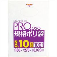 サニパック　ＬＴ１０スタンダードポリ袋１０号（０．０２）透明１００枚