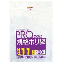 サニパック　ＬＴ１１スタンダードポリ袋１１号（０．０２）透明１００枚