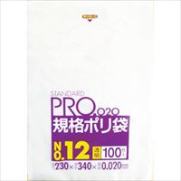 サニパック　ＬＴ１２スタンダードポリ袋１２号（０．０２）透明１００枚