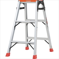 ＴＲＵＳＣＯ　天板乗り防止ペイントはしご兼用脚立　アルミ合金製・脚カバー付　高さ０．８１ｍ