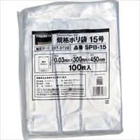 ＴＲＵＳＣＯ　規格ポリ袋１５号　縦４５０Ｘ横３００Ｘｔ０．０３　１００枚入　透明