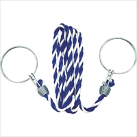 ＴＲＵＳＣＯ　コーン用ロープ　標識　青×白　１２ｍｍＸ２ｍ