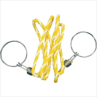 ＴＲＵＳＣＯ　コーン用ロープ　標識　黄×白　１２ｍｍＸ２ｍ