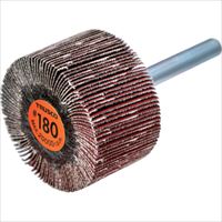 ＴＲＵＳＣＯ　セラミックフラップホイール　軸径６ｍｍ　＃１８０　外径４０×幅２５×軸長４０　（５個入）