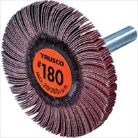 ＴＲＵＳＣＯ　セラミックフラップホイール　軸径６ｍｍ　＃１８０　外径５０×幅５×軸長４０　（５個入）