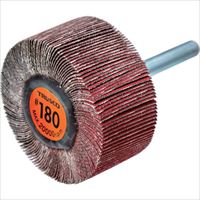 ＴＲＵＳＣＯ　セラミックフラップホイール　軸径６ｍｍ　＃１８０　外径５０×幅２５×軸長４０　（５個入）