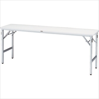 ＴＲＵＳＣＯ　超軽量折り畳み会議テーブル（アルミ脚）　１８００×４５０　ホワイト