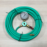 【アウトレット35%引き】 エアホース 10m(圧力ゲージ付　ローレットバルブ仕様)