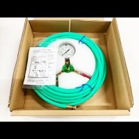 【アウトレット30%引き】 エアホース 10m(圧力ゲージ付　ローレットバルブ仕様)